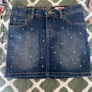 Rhinestone jean skirt